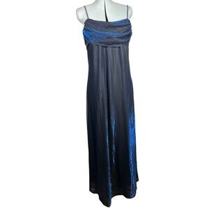 Vintage Betsy & Adam Long flowy blue dress sparkles women’s size 14